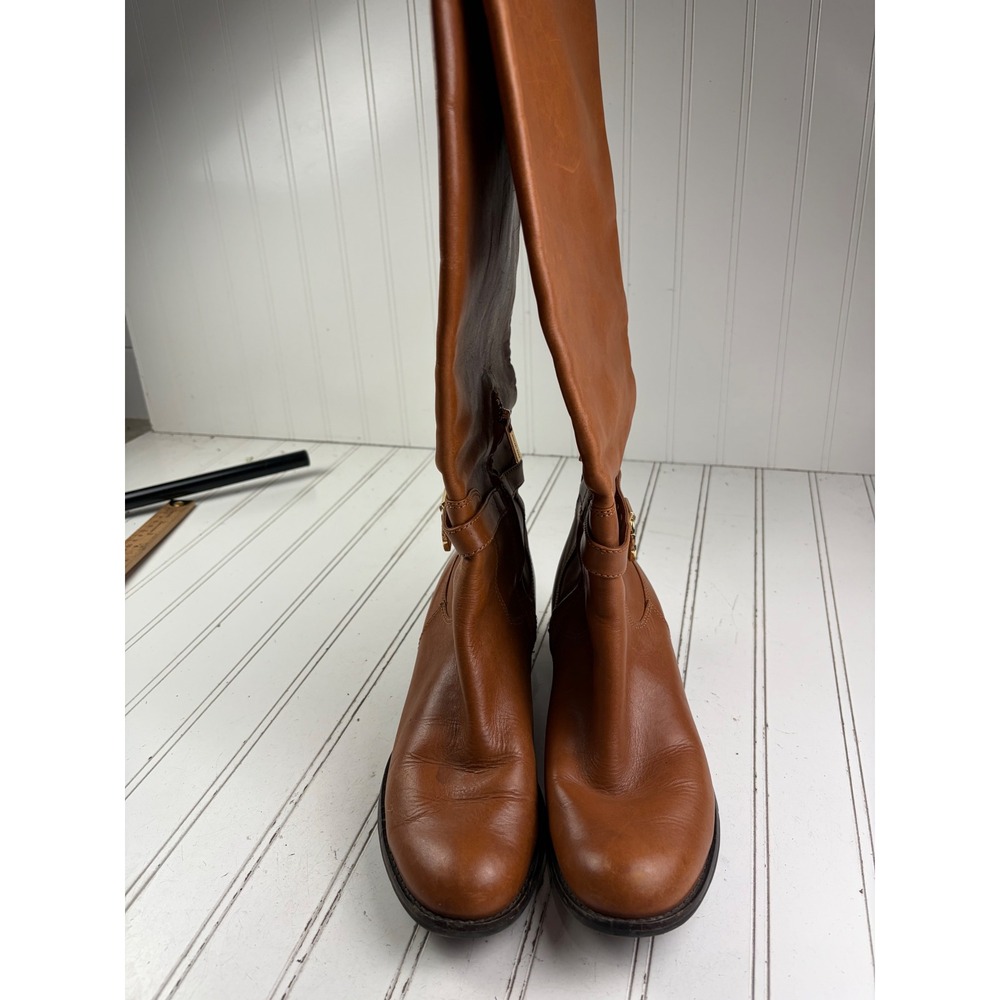 Michael Kors Hamilton Leather Tall Knee High Riding Boots Women's Size 7.5M - Picture 4 of 9